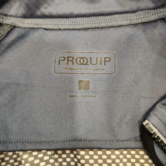 ProQuip Cyclone 1/4 Zip Golf Jacket Windproof Performance Mens Large Gra… - Picture 8 of 12